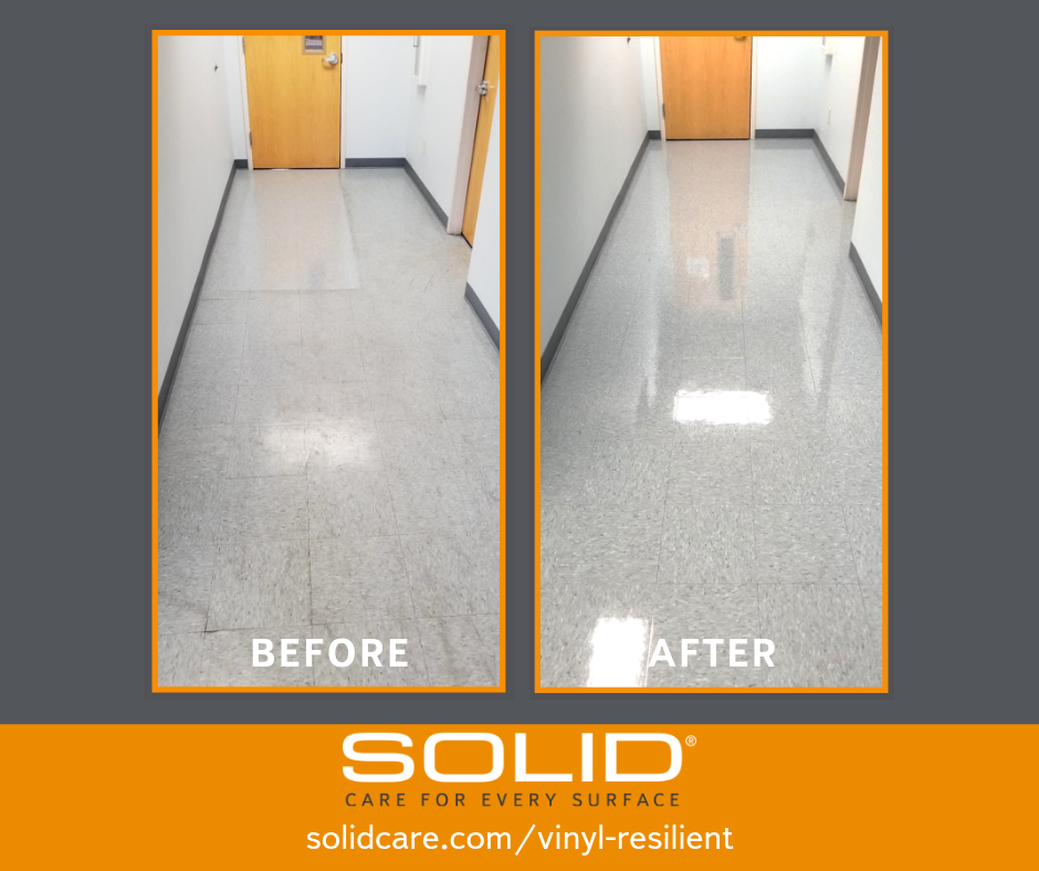 SOLID Surface Care BEFORE and after VCT maintenance Hall