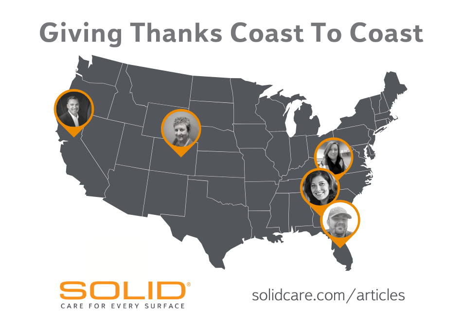 Blog Cover SOLID Surface Care Celebrating Thanksgiving 2019