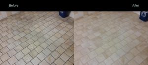 SOLID Surface Care Before & After Commercial Grout Care: repairing chipped or cracked grout